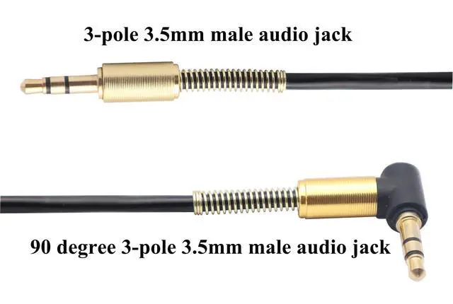 Alt view image 3 of 7 - 3.5mm Coiled Cable - 90 Degree Right Angle 3-Pole TRS Jack Stereo Audio Spring Aux Cable for Smartphones, Tablets and MP3 Players (1.5m)