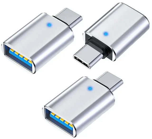 Main image of 3-Pack USB C to USB 3.0 Adapter, Aluminum OTG Converter 5Gbps