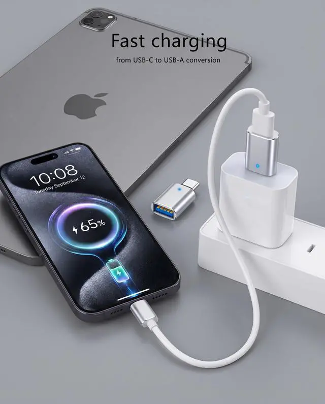 Alt view image 5 of 7 - 3-Pack USB C to USB 3.0 Adapter, Aluminum OTG Converter 5Gbps