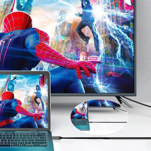 Alt view image 2 of 5 - USB C to DisplayPort Cable 6FT, DP to USB C Cable for Monitor, Type-C to Displayport, Type C to DP Compatible with MacBook Pro/Air, iPad Pro, iMac, Dell XPS