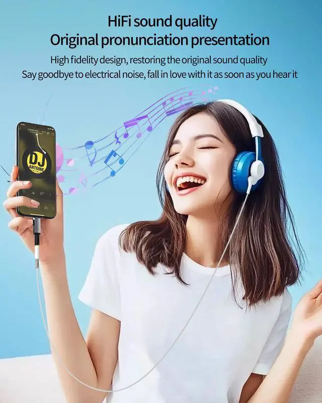 Alt view image 3 of 7 - USB C Lightning to 3.5mm Headphone Adapter(2in1) for ipad AUX Jack Audio Cable Splitter iPhone 16 15 Compatible for Samsung Earphone Auxiliary Connector Type C Android Car Earphone Converter