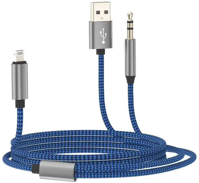 Main image of Lightning to AUX Headphone Cable 1.2M(2in1) 3.5mm Jack USB Charging Adapter for iPhone 14 13 12 Pro Max Splitter for Apple Connector for iPad Speaker Stereo Earphone Charging Plug Car Accessories