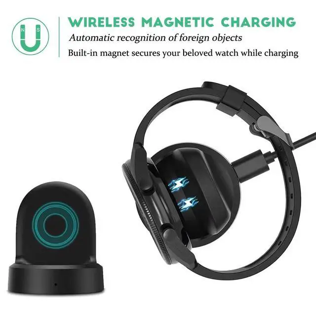 Alt view image 3 of 6 - for Samsung Galaxy Watch harger, Fast Charging Magnetic Dock Stand Compatible with Samsung Gear S3 S4 S2