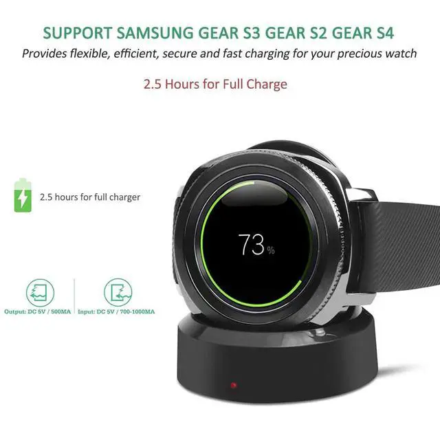 Alt view image 2 of 6 - for Samsung Galaxy Watch harger, Fast Charging Magnetic Dock Stand Compatible with Samsung Gear S3 S4 S2