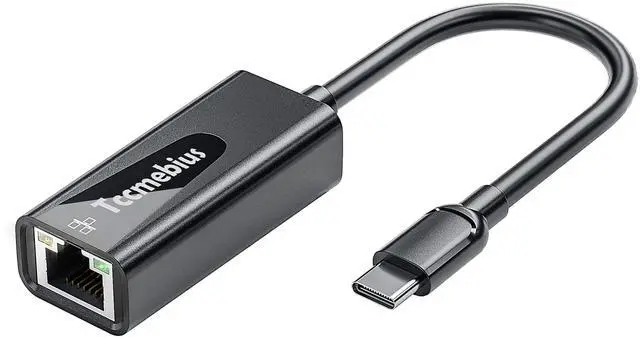 Main image of USB C Ethernet Adapter, USB C to 10 100 RJ45 Network LAN Wired Adapter, for MacBook Pro/Air, iPad Pro, Dell XPS, MateBook, Smartphone, Compatible Windows 7/8/10, Mac OS (TCC-S20C)