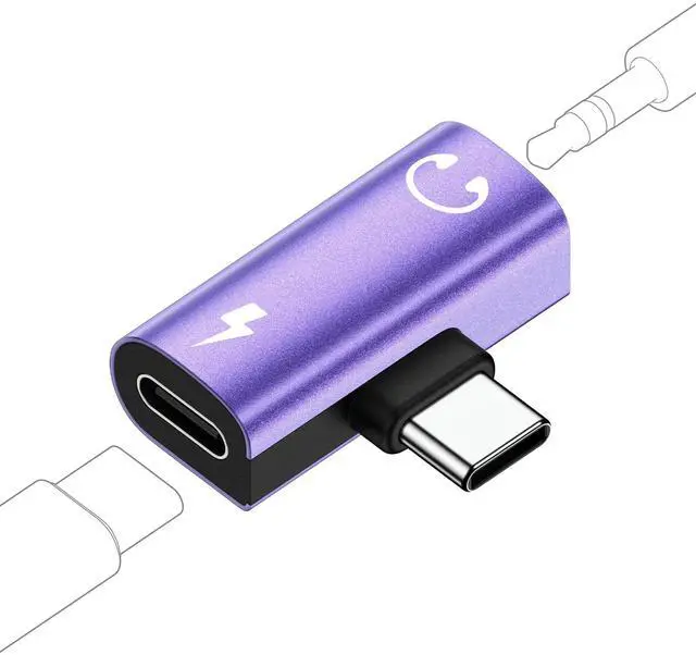 Main image of USB C to 3.5mm Audio Adapter 2 in 1 Type-C to Aux Headphone Hi-Res Adapter with 60W Fast Charger for iPhone 17e/17 Pro Max/16e/16/15 Pro Max/Samsung Galaxy S26 Ultra/S25/S24/S23/S22/S21/S20/A17/A16