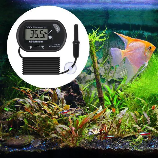 Alt view image 6 of 6 - 2Pack Digital Aquarium Thermometer with Large LCD Display, Reptile Thermometer for Vehicle, Terrarium, Fish Tank, Refrigerator