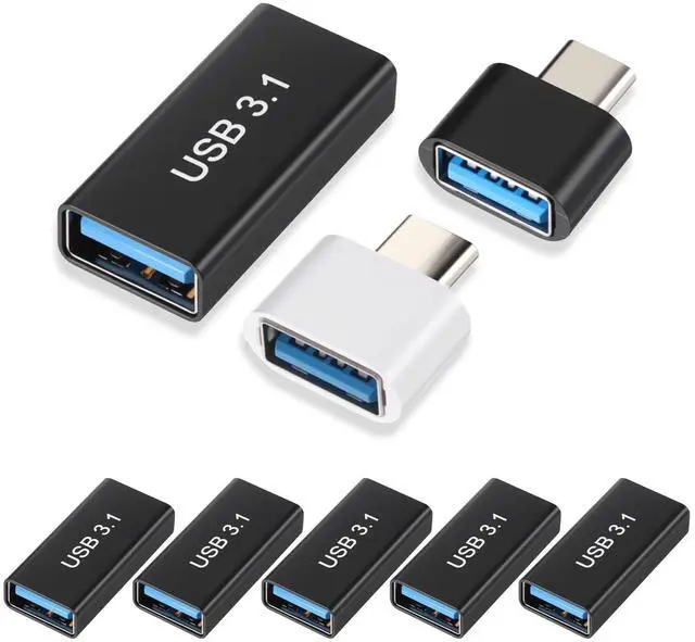 Main image of 5PCS USB C to USB A Adapter &2 OTG Adapters,USB C Female to USB A Female Coupler Convert 10Gbps Usb3.1 to C Adapter Connector Bi-Directional High Speed USB Extension Connector Support Charge Data Sync