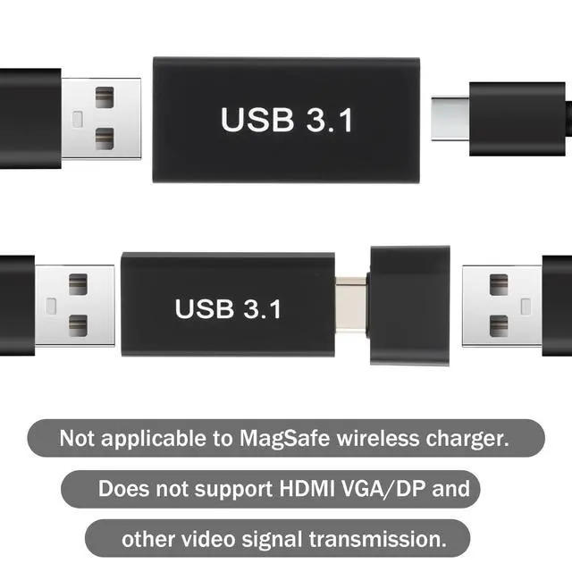 Alt view image 2 of 7 - 5PCS USB C to USB A Adapter &2 OTG Adapters,USB C Female to USB A Female Coupler Convert 10Gbps Usb3.1 to C Adapter Connector Bi-Directional High Speed USB Extension Connector Support Charge Data Sync