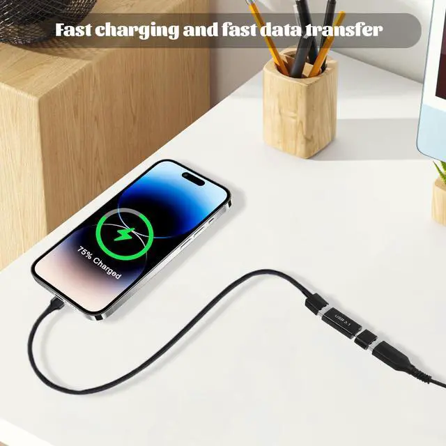 Alt view image 4 of 7 - 5PCS USB C to USB A Adapter &2 OTG Adapters,USB C Female to USB A Female Coupler Convert 10Gbps Usb3.1 to C Adapter Connector Bi-Directional High Speed USB Extension Connector Support Charge Data Sync
