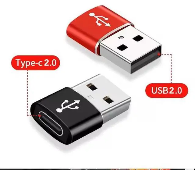 Alt view image 2 of 5 - USB Adapter | USB Type-A to USB Type-C Adapter, 2.0 Chargers, Data Transfer, Lossless Audio Support for Headphones - 3 Pcs Pack