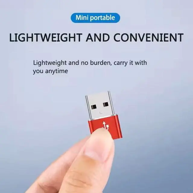 Alt view image 5 of 5 - USB Adapter | USB Type-A to USB Type-C Adapter, 2.0 Chargers, Data Transfer, Lossless Audio Support for Headphones - 3 Pcs Pack
