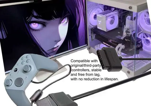 Alt view image 6 of 7 - PS2 Controller Extension Cable Compatible with Sony PlayStation 1, PlayStation 2 Game Console