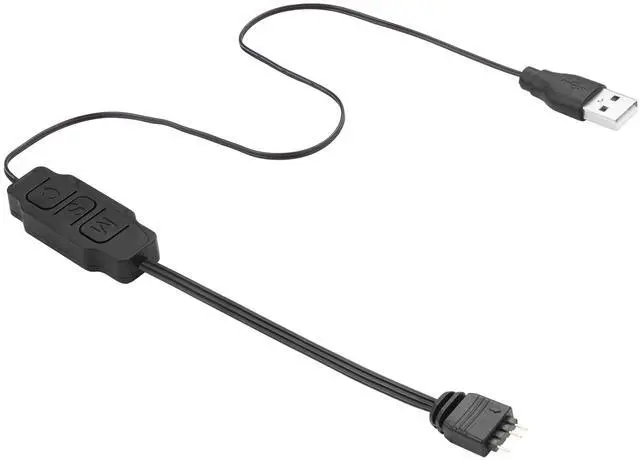 Main image of ARGB LED Controller 5V 3-Pin 70 cm Total Length USB Powered Mini RGB Controller with (M-Mode) (S-Speed) (C-Color) Buttons Plug-&-Play for PC Fans & Light Strips