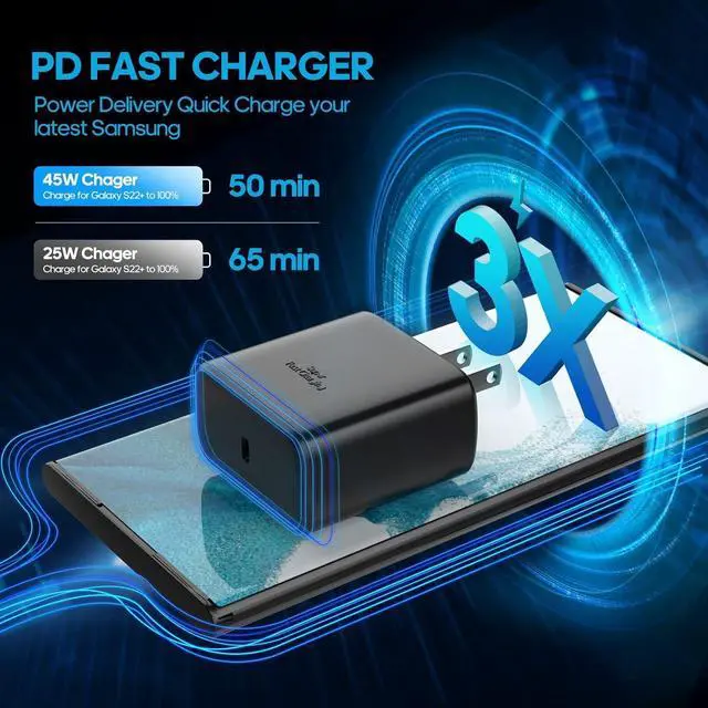 Alt view image 5 of 7 - Samsung Super Fast Charger Type C 45W GaN Power USB C Charger PPS/PD Fast Charging Block for Samsung Galaxy S26 Ultra/S26/S26+/S25 Ultra/S25/S25+/ S24 Ultra/S24/S24+/S23 Ultra/S23/S23+/S22 Ultra-1pack