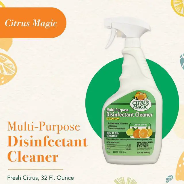 Alt view image 2 of 6 - Multi-Purpose Disinfectant Cleaner, Citrus, 32-Fluid Ounce, 613773093