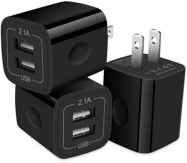 Main image of USB Plugs Wall Outlet Power Adapter Dual USB Electric Plug Charging Cube | Compatible iPhone 17e 17 Pro Max Air 16e 16 Plus 15 14 13 12,Samsung Galaxy S26 Ultra A17 A36 A37 S25 FE A54 S24 A16 A53 S23