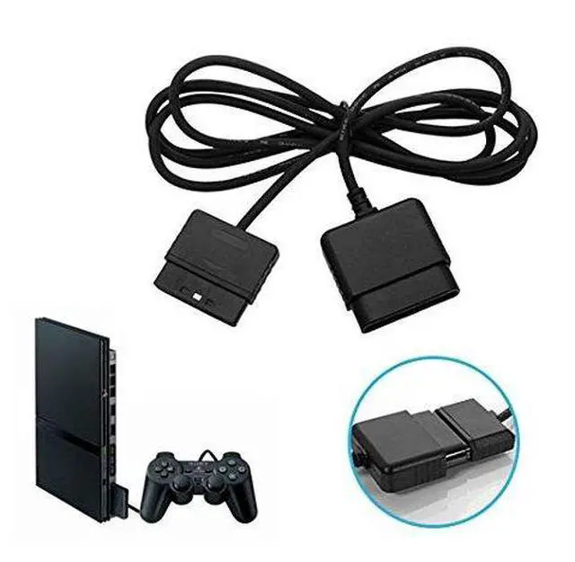 Alt view image 3 of 7 - 2PACK PS2 Controller Extension Cable, 6ft/1.8m Cord Compatible with Sony PlayStation 2 (PS2) Game Console & PS2 Controllers