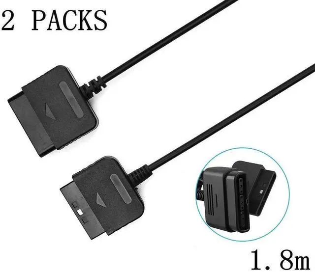 Alt view image 7 of 7 - 2PACK PS2 Controller Extension Cable, 6ft/1.8m Cord Compatible with Sony PlayStation 2 (PS2) Game Console & PS2 Controllers