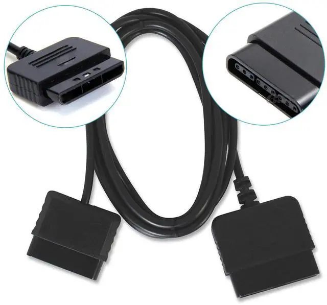 Alt view image 5 of 7 - 2PACK PS2 Controller Extension Cable, 6ft/1.8m Cord Compatible with Sony PlayStation 2 (PS2) Game Console & PS2 Controllers