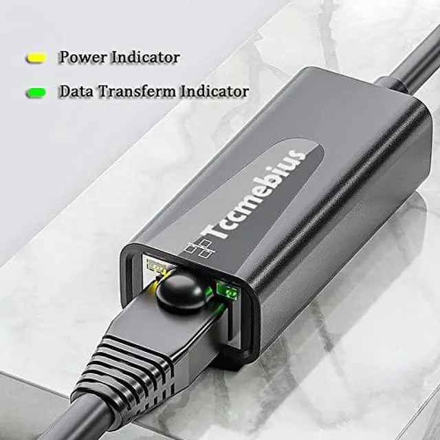 Alt view image 6 of 7 - USB Ethernet Adapter, USB 3.0 to 10/100/1000 Gigabit Ethernet LAN Network Adapter Compatible with Nintendo, MacBook, Surface Pro, Notebook PC with Windows7/8/10, XP, Vista, Mac (TCC-S30A)