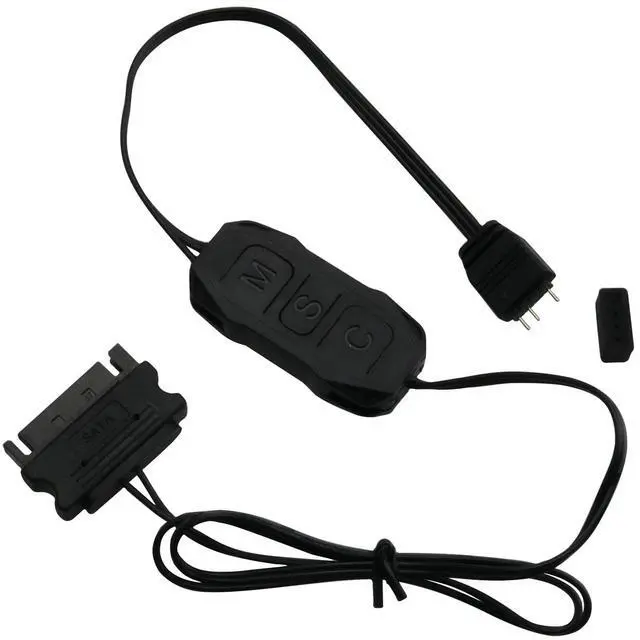 Main image of ARGB Controller 5V 3Pin Aura RGB Controller Plastic SATA Power Supply Light Stripe Remote Controller