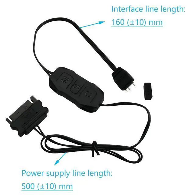 Alt view image 2 of 5 - ARGB Controller 5V 3Pin Aura RGB Controller Plastic SATA Power Supply Light Stripe Remote Controller