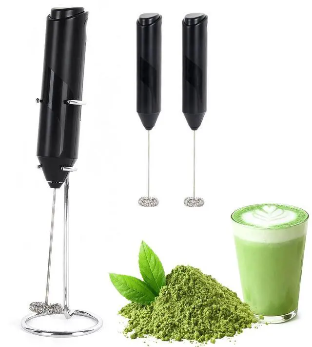 Main image of 2 Pack Matcha Whisk Set, Electric Milk Frother, Handheld Frother with Food Grade Stainless Steel Whisk, Suitable for Matcha, Coffee,Hot Chocolate,Milk and Protein Powder, One Bracket Stand is Included