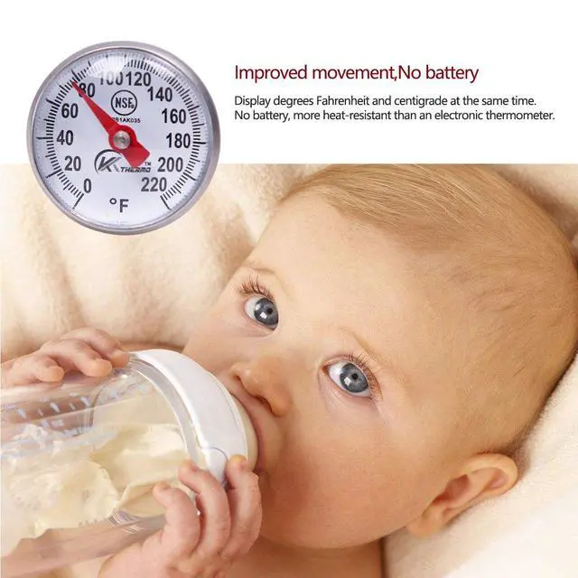 Alt view image 2 of 6 - Instant Read 1-Inch Dial Thermometer,Best for The Coffee Drinks,Chocolate Milk Foam