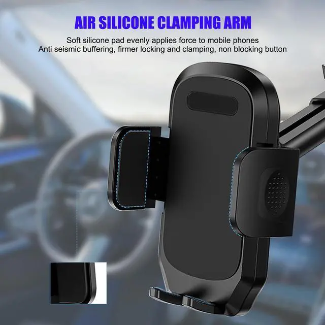 Alt view image 5 of 6 - Car Dash Mount Phone Holder, 360° Adjustable Strong Suction Cup Vehicle Windshield Mobile Phone Mount, Hands Free Automotive Cellphone Stand, Suitable for 1.97-4.33" Smartphone (Black)