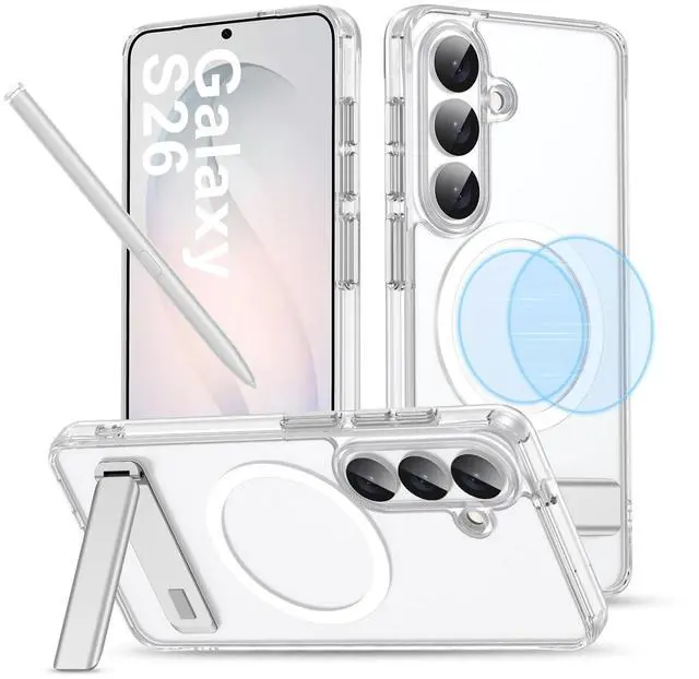 Main image of Samsung Galaxy S26 Case, Magnetic S26 Case with Stand for MagSafe, Clear