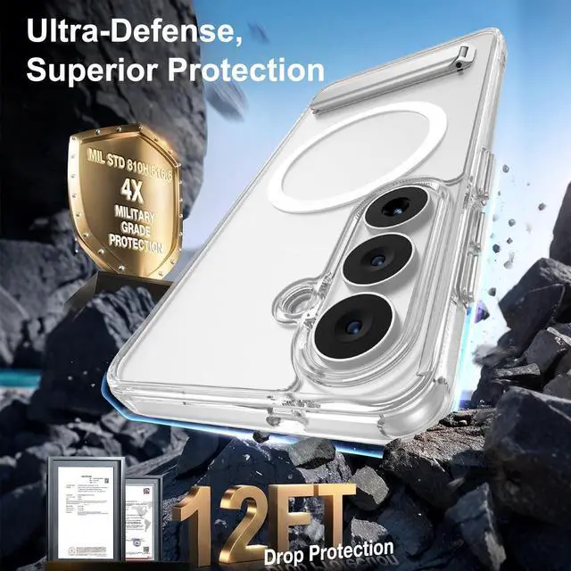 Alt view image 5 of 7 - Samsung Galaxy S26 Case, Magnetic S26 Case with Stand for MagSafe, Clear