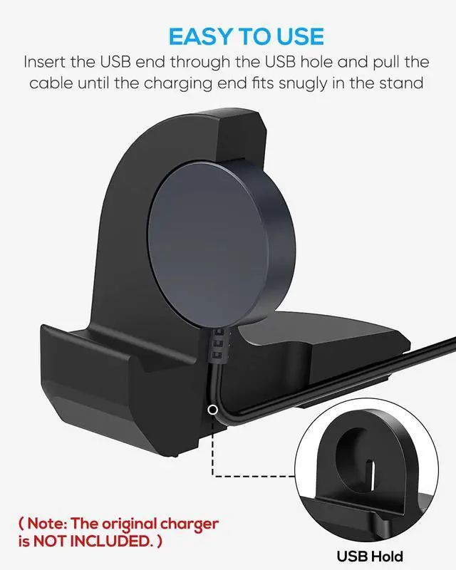 Alt view image 4 of 7 - Stand for Samsung Galaxy Watch Ultra 2025 47MM/ 8 Classic 46MM/Watch 8 40/44MM/7 40,44mm/ Ultra/6 40 44mm Non-Slip Silicone Charging Dock,Charger Base Holder with Cable Management Slot,NOT Charger