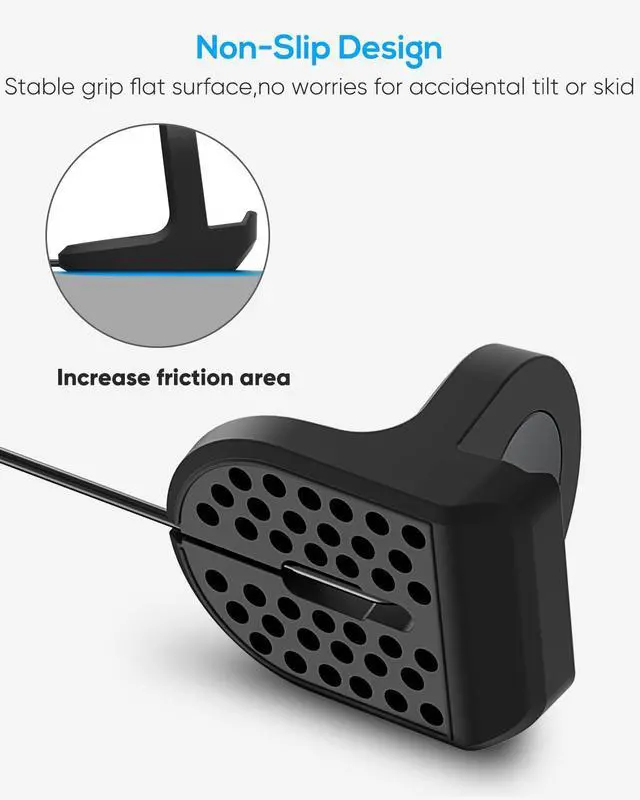 Alt view image 5 of 7 - Stand for Samsung Galaxy Watch Ultra 2025 47MM/ 8 Classic 46MM/Watch 8 40/44MM/7 40,44mm/ Ultra/6 40 44mm Non-Slip Silicone Charging Dock,Charger Base Holder with Cable Management Slot,NOT Charger