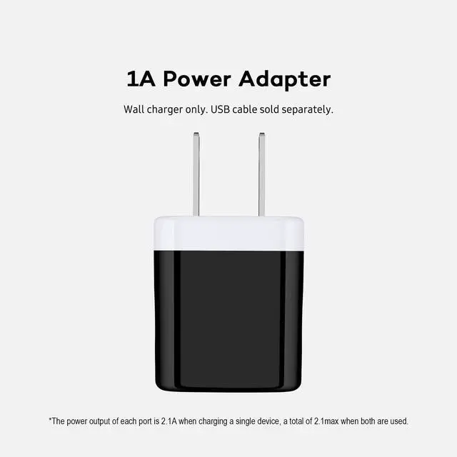 Alt view image 7 of 7 - 5 Pack USB Outlet Plug, Charger Block, Single Port USB-A Wall Charging Cube
