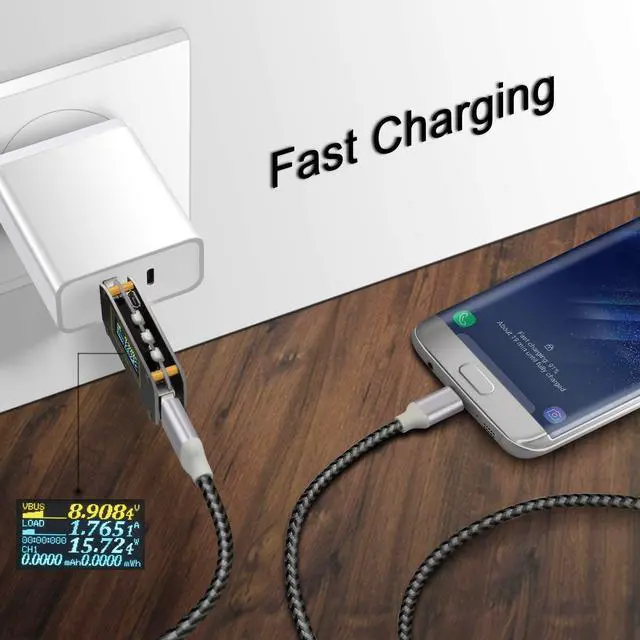 Alt view image 4 of 6 - Micro USB Cable 10ft 2 Pack 2.4A Fast Charging Android Phone Charger Cord Braided Micro-B 2.0 Cable Compatible for PS4 X-Box One Controller/Sam-Sung S6/Fire TV Stick/Kindle/Webcam (Black)