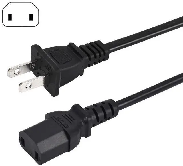 Main image of 2 Prong AC Power Cord Compatible with Sony PS4 Pro/Xbox 360 Slim/Xbox One/Xbox 360 E, 6 Ft Power Cable Replacement