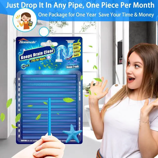 Alt view image 3 of 6 - Drain Sticks Drain Cleaner Sticks Keeps Drains and Pipes Clear and Odor-free for Sink Pipe Cleaning Sticks for Drains As Seen On TV