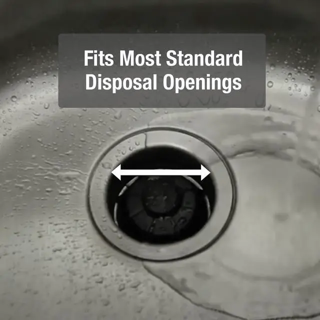 Alt view image 7 of 7 - Disposal Genie Garbage Disposal Strainer | Kitchen Sink Drain Splash Guard | Food Scraper | Red (10451)
