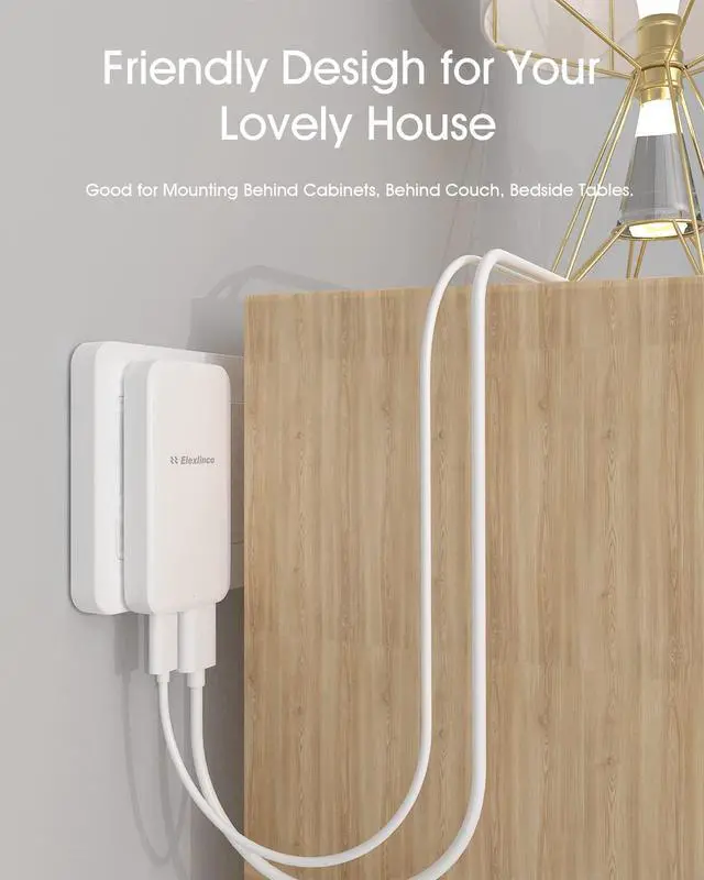 Alt view image 4 of 7 - USB Wall Charger, USB C Fast Charger, Elexlinco Dual USB Wall Charger with Apple 20W Charge and QC 3.0 18W USB-A,USB C Wall Adapter for Apple 14 13 12 11, Samsung, Foldable Plug Charger