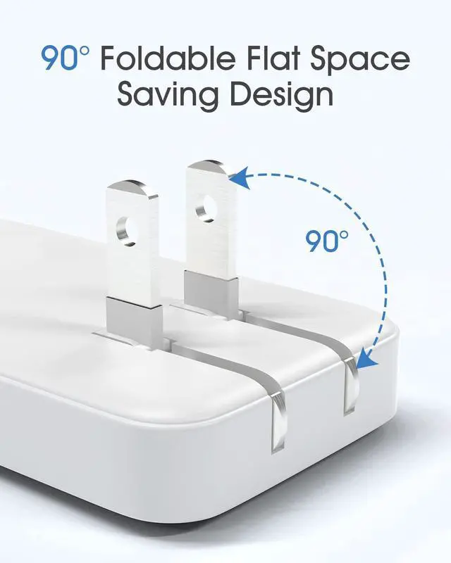 Alt view image 6 of 7 - USB Wall Charger, USB C Fast Charger, Elexlinco Dual USB Wall Charger with Apple 20W Charge and QC 3.0 18W USB-A,USB C Wall Adapter for Apple 14 13 12 11, Samsung, Foldable Plug Charger