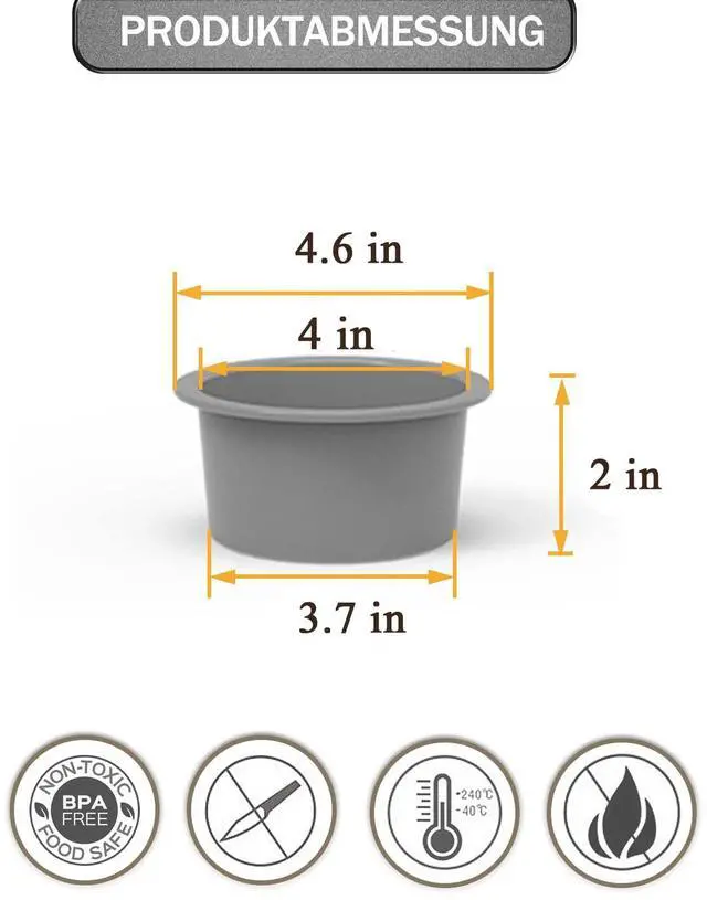 Alt view image 2 of 6 - 6 Pack Silicone Cake Pans 4 Inch Round, Mini Nonstick Cake Mold Set