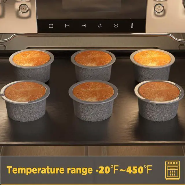 Alt view image 3 of 6 - 6 Pack Silicone Cake Pans 4 Inch Round, Mini Nonstick Cake Mold Set