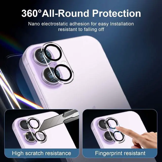 Alt view image 4 of 7 - 3x Screen Protector for iPhone 17 (6.3 inches)+ 3x Camera Lens Protector, Sensor Protection, Case Friendly Tempered Glass Film, Ultra Resistant, Easy installation tool include