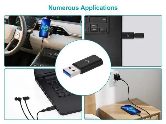 Alt view image 6 of 6 - USB-C Female to USB-A Male, 3.2 Gen 2 Adapter, 10Gbps, Compatible for Samsung, Apple Watch Ultra, AirPods, iPhone Pro Max, iPhone Plus, iPad 9/10/ Air 5/Mini 6