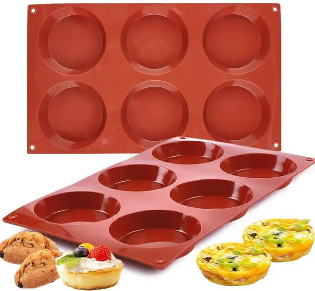 Main image of Silicone Egg Mold for Breakfast Sandwiches, 3 Inch, 2 Pack