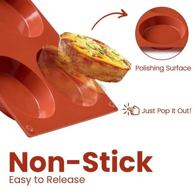 Alt view image 4 of 7 - Silicone Egg Mold for Breakfast Sandwiches, 3 Inch, 2 Pack