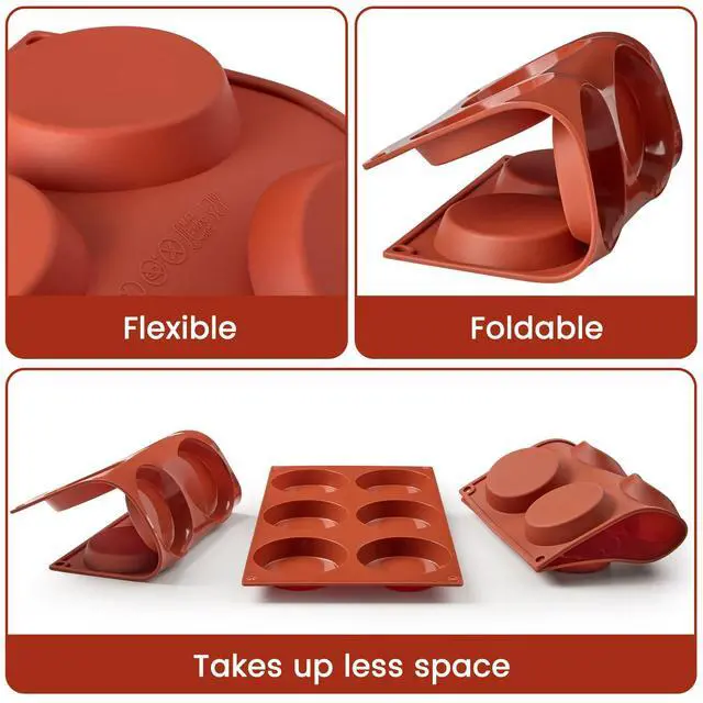 Alt view image 6 of 7 - Silicone Egg Mold for Breakfast Sandwiches, 3 Inch, 2 Pack