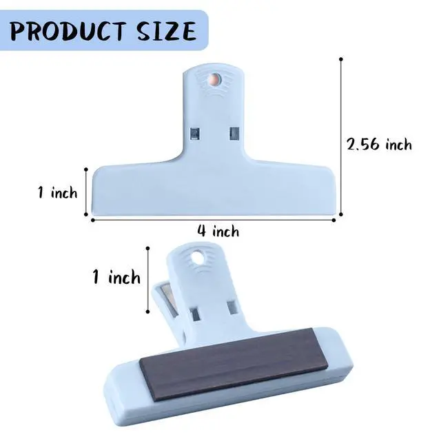 Alt view image 2 of 7 - Chip Clips,Magnetic Bag Clips with Air Tight Seal for Food Storage, 9-Piece