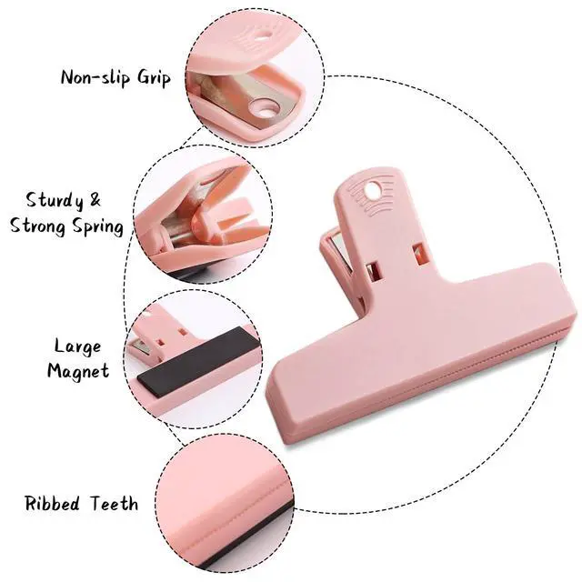 Alt view image 4 of 7 - Chip Clips,Magnetic Bag Clips with Air Tight Seal for Food Storage, 9-Piece